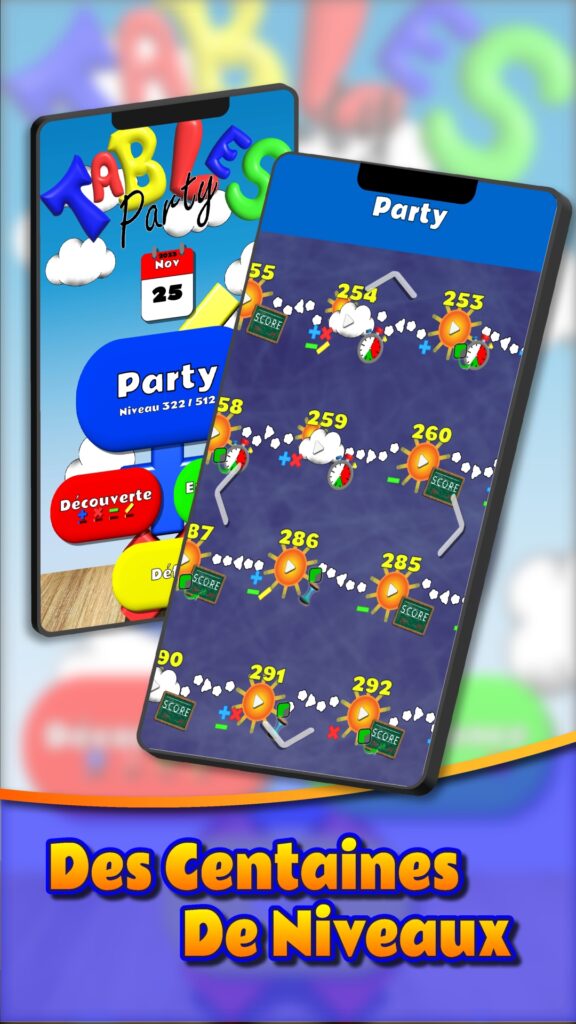 Des centaines de niveaux