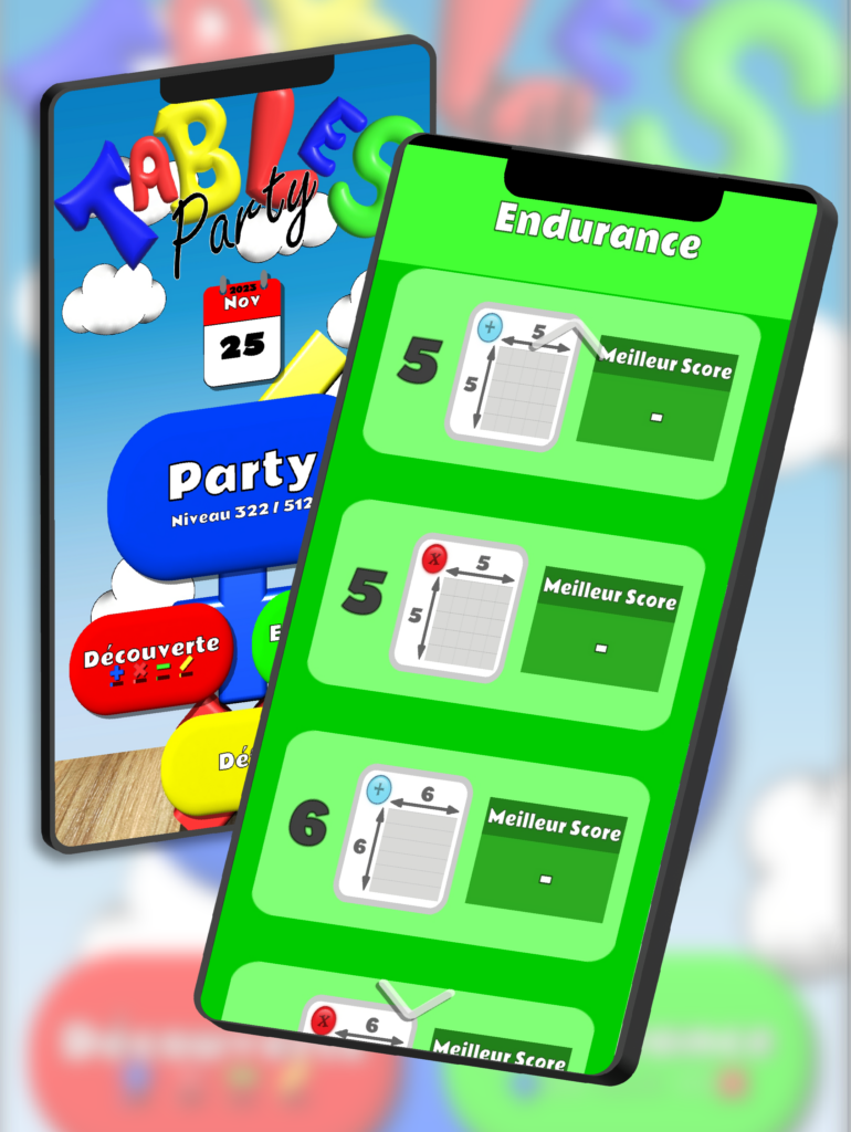 Tables Party - Le Jeu - Mode Endurance