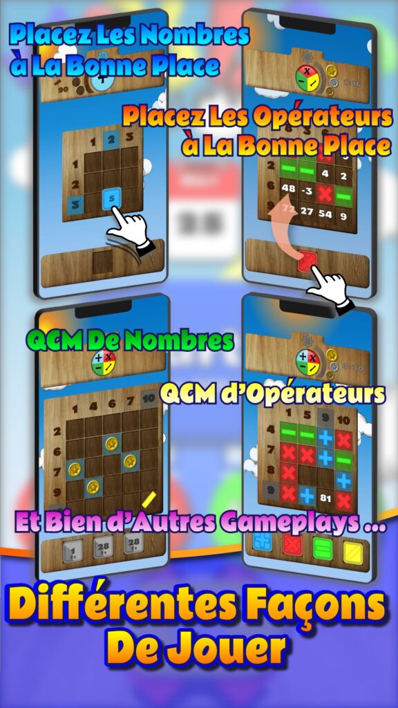 Différentes façons de jouer